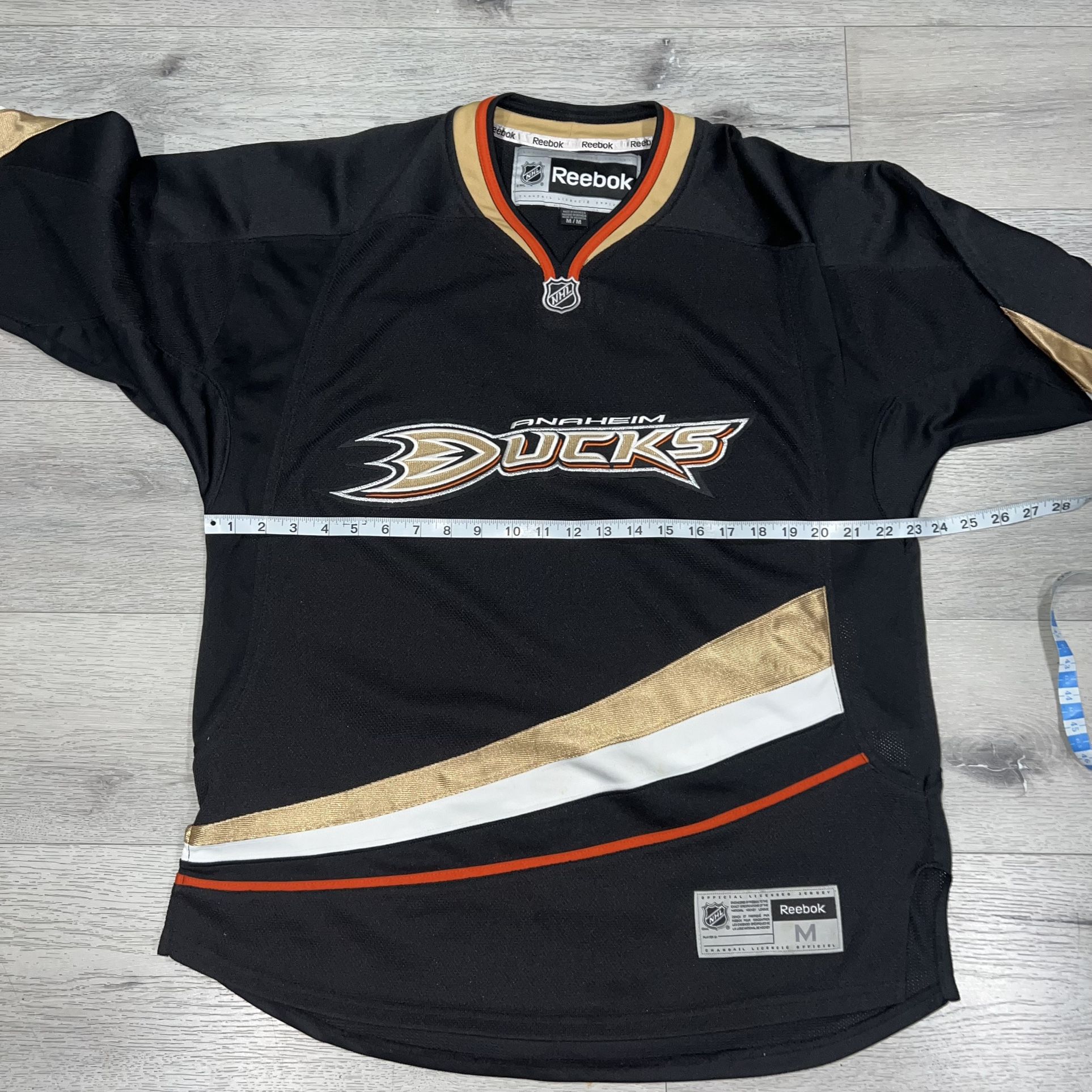 Vintage Y2K Reebok Anaheim Ducks Hockey Jersey Mens Medium Black