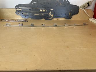 1966 Chevelle SS rear panel emblem