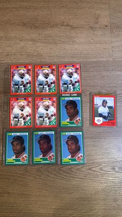 Deion Sanders 10-Card Rookie Lot - 1989 Score Pro Set + Albany Yankees Baseball