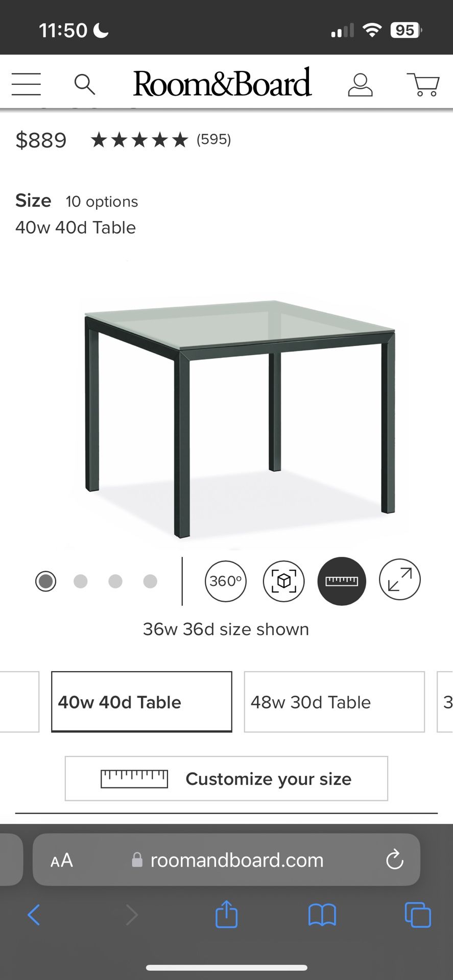 Room and Board Table