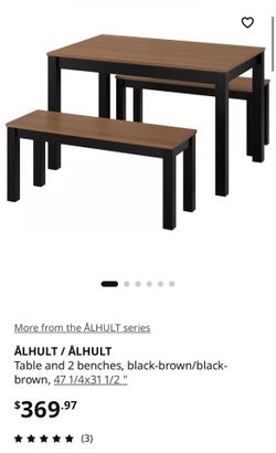 Ikea Dining Table w 2 Benches & foam padding