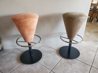 MID CENTURY MODERN 2 Pair of Cone-Shaped Swivel Bar Stools SOLD TOGETHER