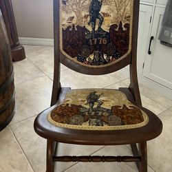 Bicentennial Americana Wooden Folding Chair