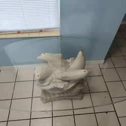 Dining table with dolphin 🐬 base