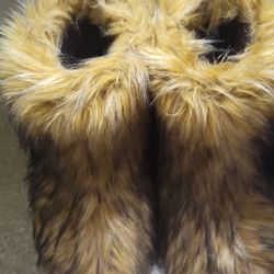 Brown Fur Boots Size 10 
