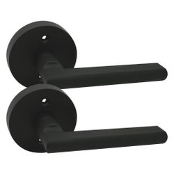 (USED) Nuk3y Thor Round Dummy Door Handle Lever Set 2 Pack (Matte Black)