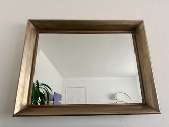 Large Modern Gold / Champagne Wall Mirror