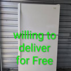 Whirlpool Apartment Size  Refrigerator 18  Cuft (Size 30" W 32" D 66" H