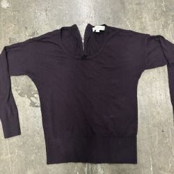 LOFT Deep Purple Knit Top Unique and Functional