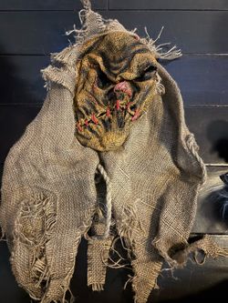 Batman the Scarecrow Burlap skull mask  adult size