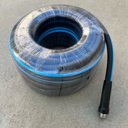 Garden Hose 100 ft x 5/8", Flexible Heavy Duty Water Hose with 360° Swivel Handle, Durable & Leak-Resistant, Lightweight