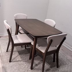 Set Dining Table, 4 Chairs With Table