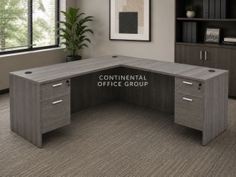New 30X66 L-Shape Desk (with Hanging Peds)