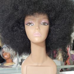 NCW013-1186#1, Synthetic Full Cap Afro Wig.
