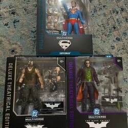 Dc McFarlane Deluxe Theatrical Collector Edition Joker Bane Superman Figure Set