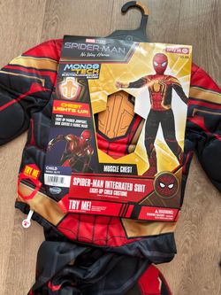 Spider-Man Integrated Suit Light-Up Child Costume Size Small 6/7