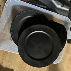 Matte Black Charger Plates