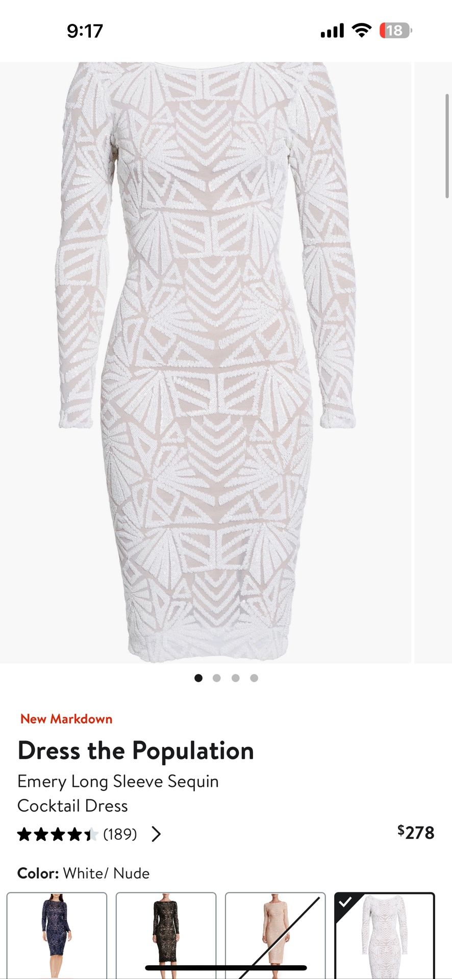 Dress The population White Sequins Dress for Sale in Phoenix AZ OfferUp