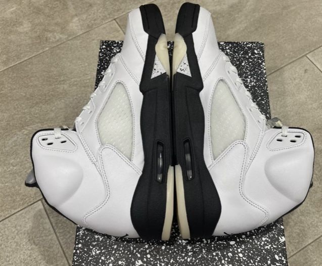 jordan 5 white black