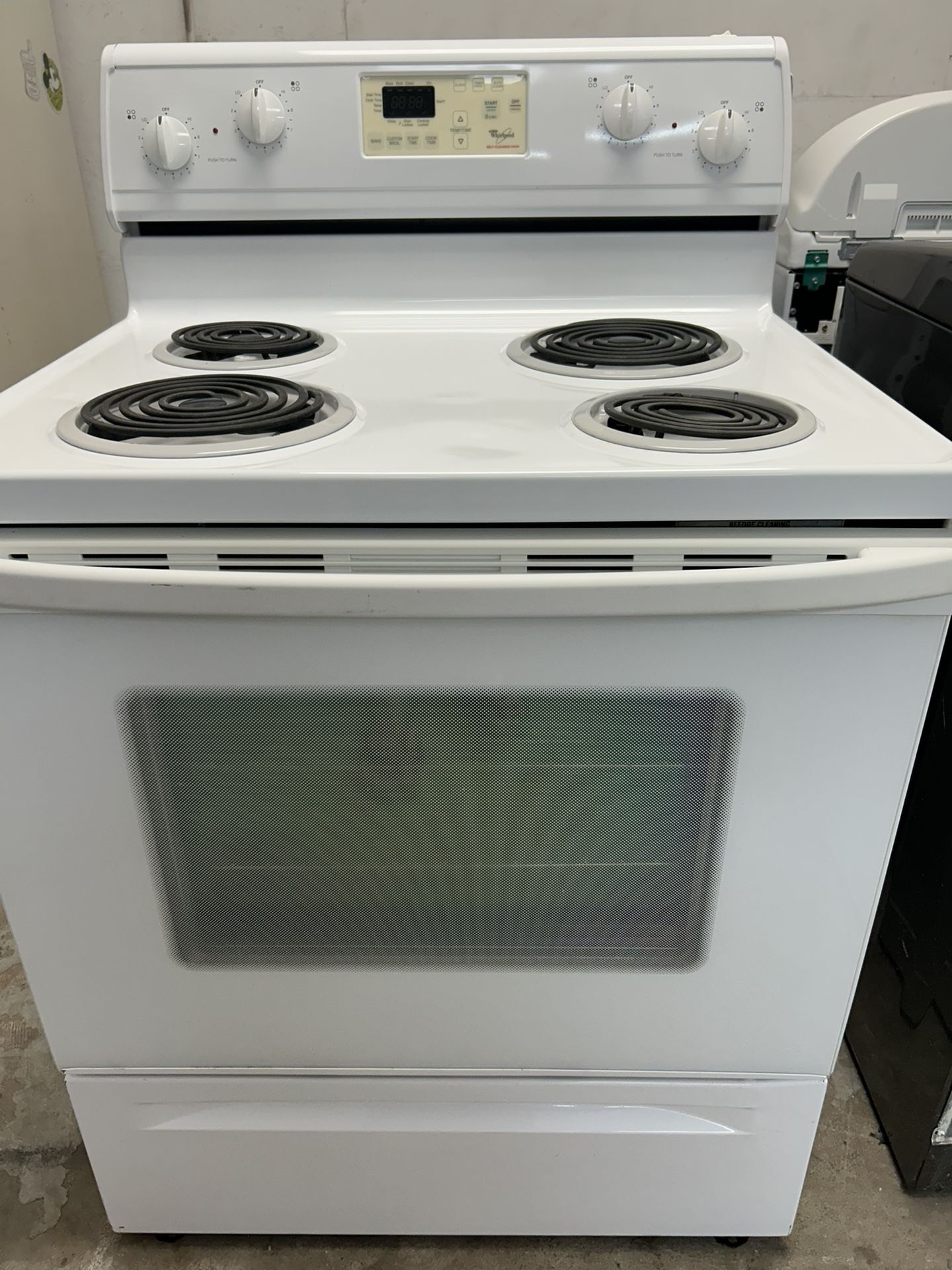 White Self Clean Stove
