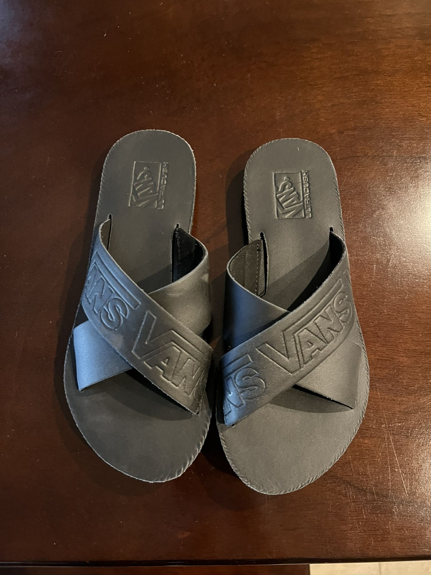 Vans slides sales double strap