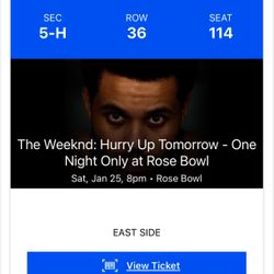 The Weeknd One Night Only - Rosebowl