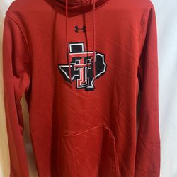 Under Armour Texas Tech Red Raiders "Captain Pride" Fleece Pullover Hood Men's Red Size Medium Used Good Condition $50 Meet Up In Irving @dfwgoods 
