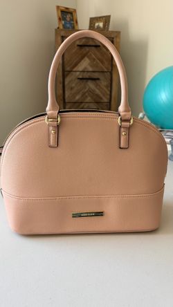 Anne Klein Rose Gold Faux leather purse tote