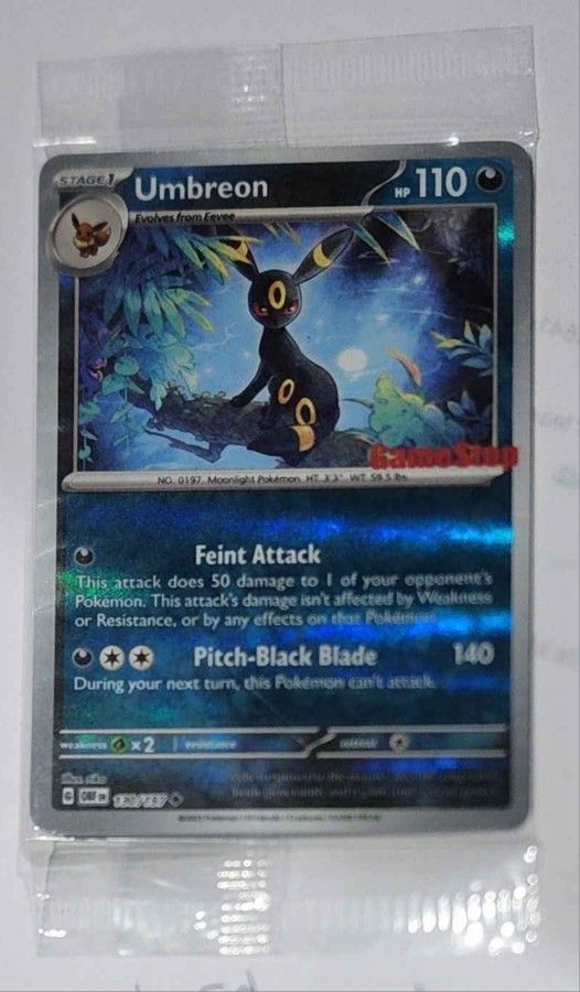 FS / NFT - POKEMON SEALED - UMBREON GAMESTOP PROMO STAMPED RARE #130