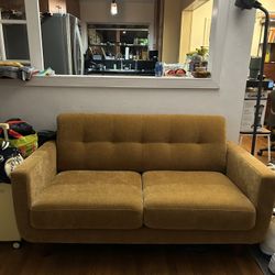 Retro Orange Loveseat