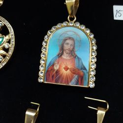 Sagrada Corazon Charm Stainless Steel 