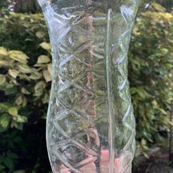 Retro Inspired Clear Glass Vase