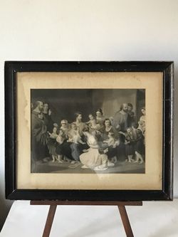 ANTIQUE 19TH CENTURY LITHOGRAPH PRINT - VINTAGE OLD MASTER WORK 1900 OR OLDER