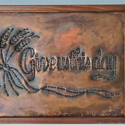 Give Us This Day Punched Metal  Wall Art Thanks Religious Spiritual Decor Father Day Gift