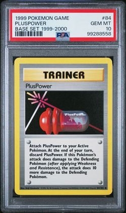 Pokémon TCG Base Set Pluspower 84 Regular English PSA 10
