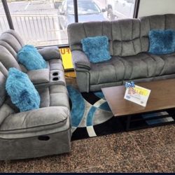 NEW COMFY RECLINING SOFA LOVESEAT SET ON SALE NOW ONLY $999! NO CREDIT NEEDED FINANCE AVAILABLE 🤩 SAME DAY DELIVERY 🚚 