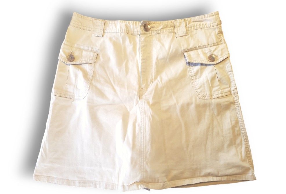 White Stag Skirt size 14 Womens Tan Skort 98% Cotton 2% polyester