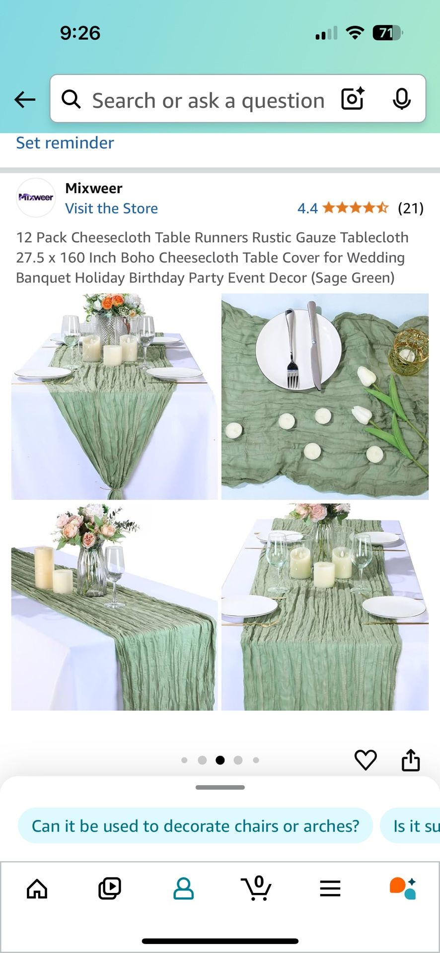 Table Runners & Napkins