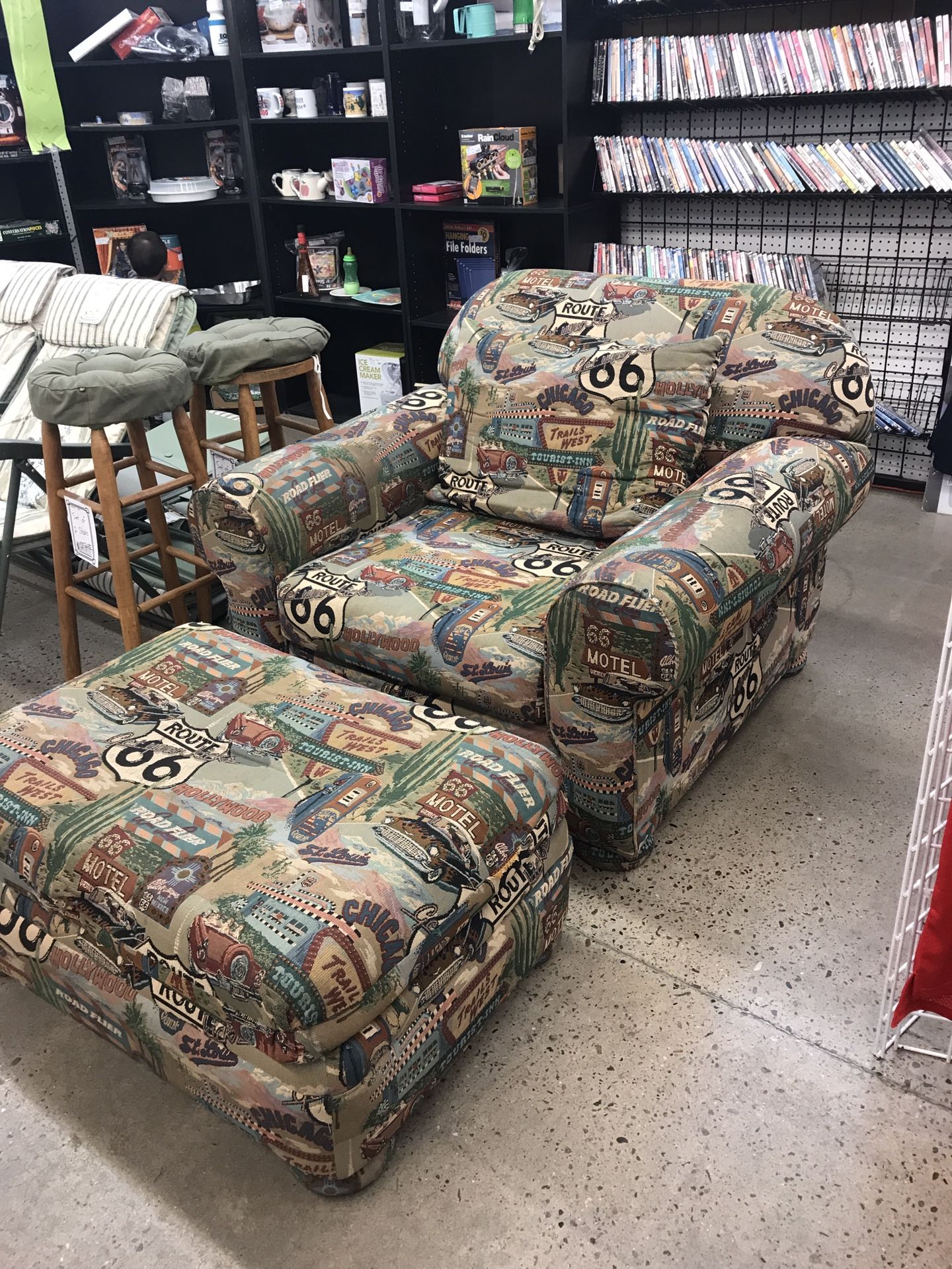 Route 66 Couch Chair Ottoman Albuquerque Theme RARE furniture