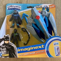 Fisher-Price Imaginext DC Super Friends NINJA NIGHTWING & Glider MOC Batman