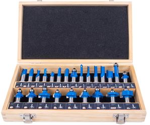 KOWOOD Router Bits Sets Of 24A Pieces 1/2 Inch Shank Router Bit Set T Shape - For Commercial Users And Beginners