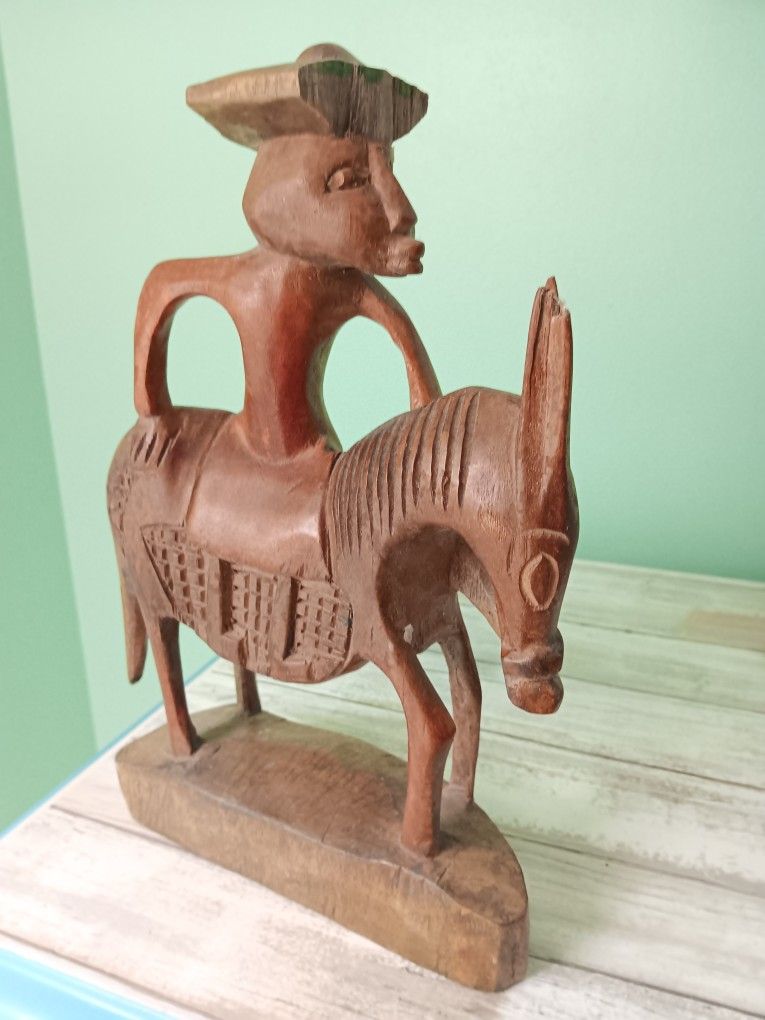 Antique African tribal horseman
