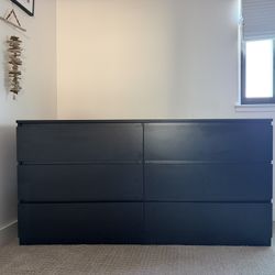 Black 6 Drawer Dresser