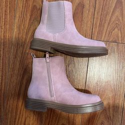 Girls Pink Chelsea Boots Size 13.5