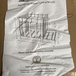 PVC  Pool Storage Basket  3.5’ H X 5.0’ W X 3.0’D