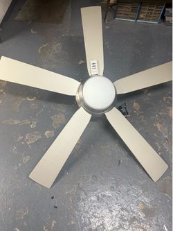Ceiling fan with remote control and light
