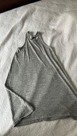 Gray Heathered Racerback Tank Dress