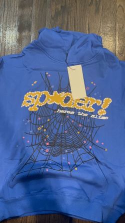 Sp5der Hoodie (Blue) (Medium)