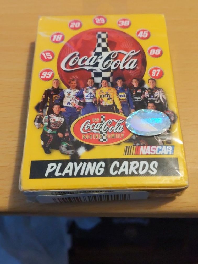 9 Members Of Coca Cola NASCAR Racing Family Playing Cards