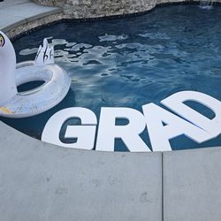 Graduation Pool Foam Letters